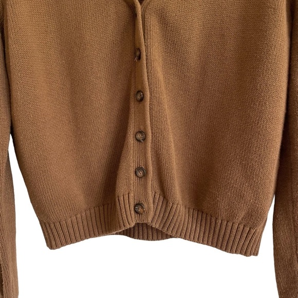 Brandy Melville John Galt Brown Button Front Cardigan, One Size - Picture 6 of 9